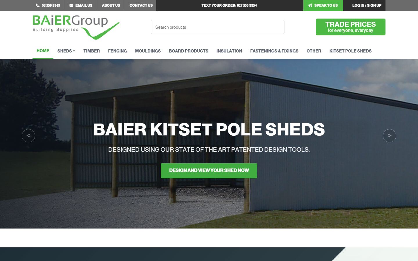 Baier Group homepage screenshot