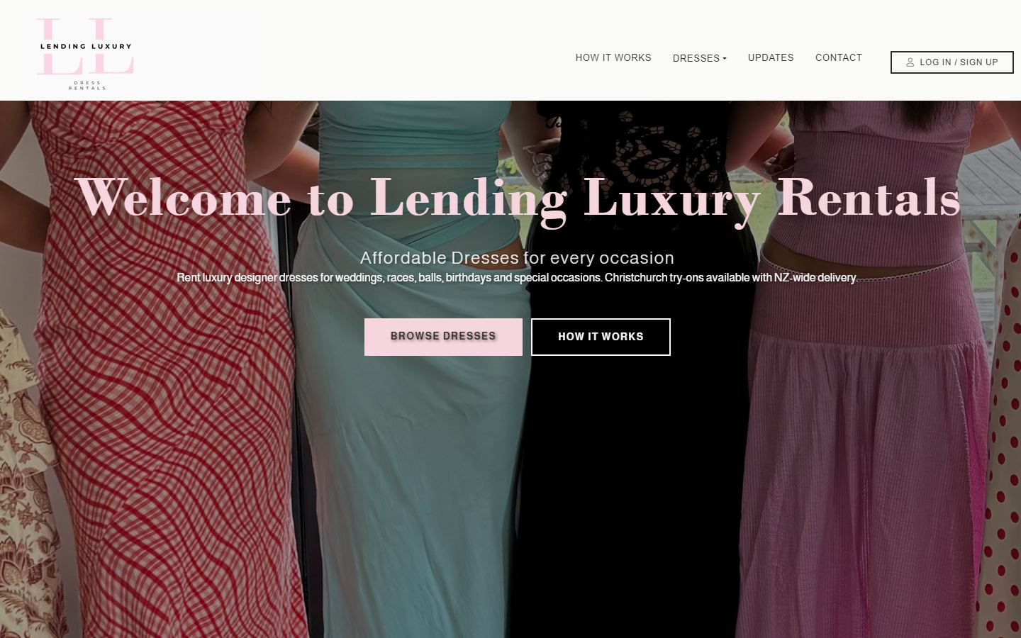 Lending Luxury homepage screenshot